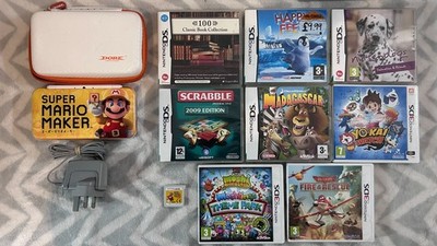 New Nintendo 2DS XL Weiß mit Super Mario Maker Cover, Netzteil, SD-Karte & Spiele