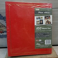 Vintage Pioneer Photo Album With 100 Magnetic Pages RED NEW SEALED LM-100