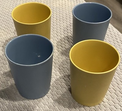 Tupperware 6 oz  Kids Juice Cups Muted Colors Set 4 Plastic Tumbler NH3-1157