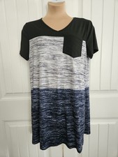 Shein Curve Colorblock Dress Gray Black Blue 0X Pocket