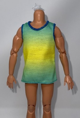 Barbie Fashionistas #236 Ken Broad Body Fashion Doll Outfit Green Ombre Tank Top