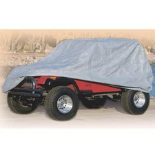 Smittybilt 803 Full Car Cover With Storage Bag Lock Cable - Gray For Jeep Cj5