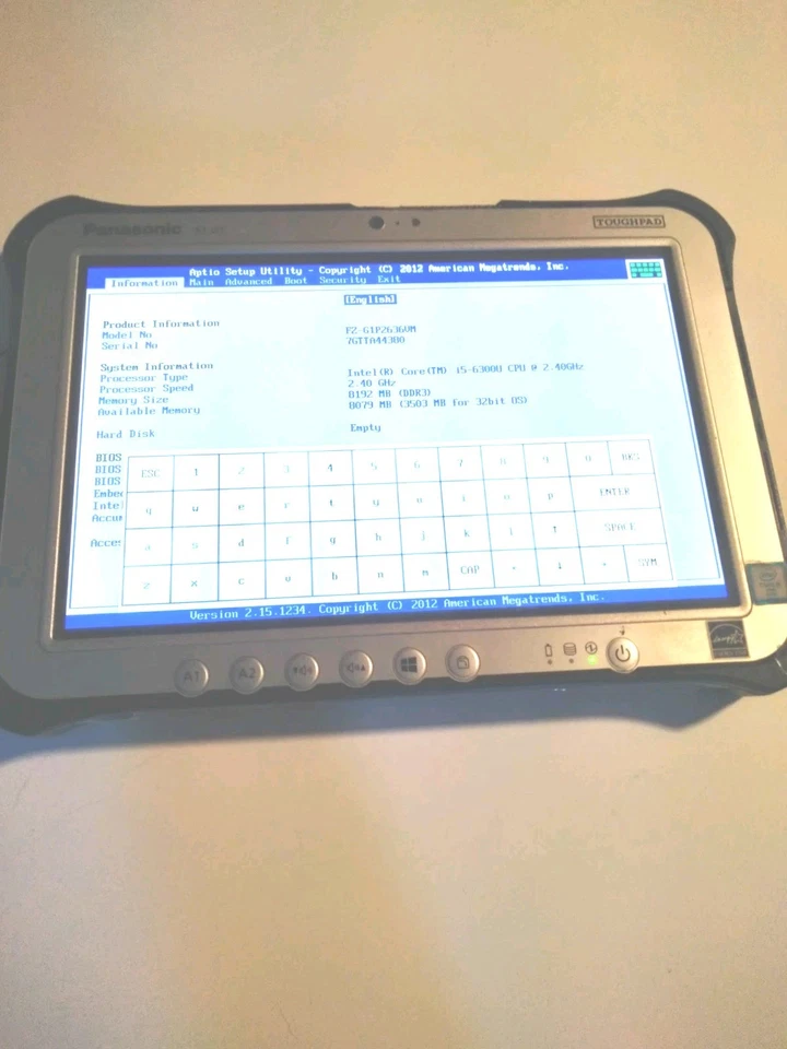 Panasonic FZ-G1 Toughpad Tablet Intel i5-NOS Or Power Cord - Image 2 of 4