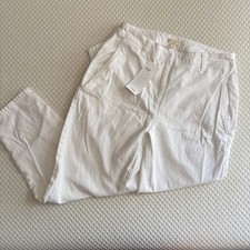 NWT Eileen Fisher Cotton Hemp Lantern Pants 2 2P P2 White Ankle Trouser Coastal