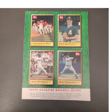 Topps 1991 Magazine Baseball Cards Reds Van Poppel Offerman Fernandez 4 Card Lot