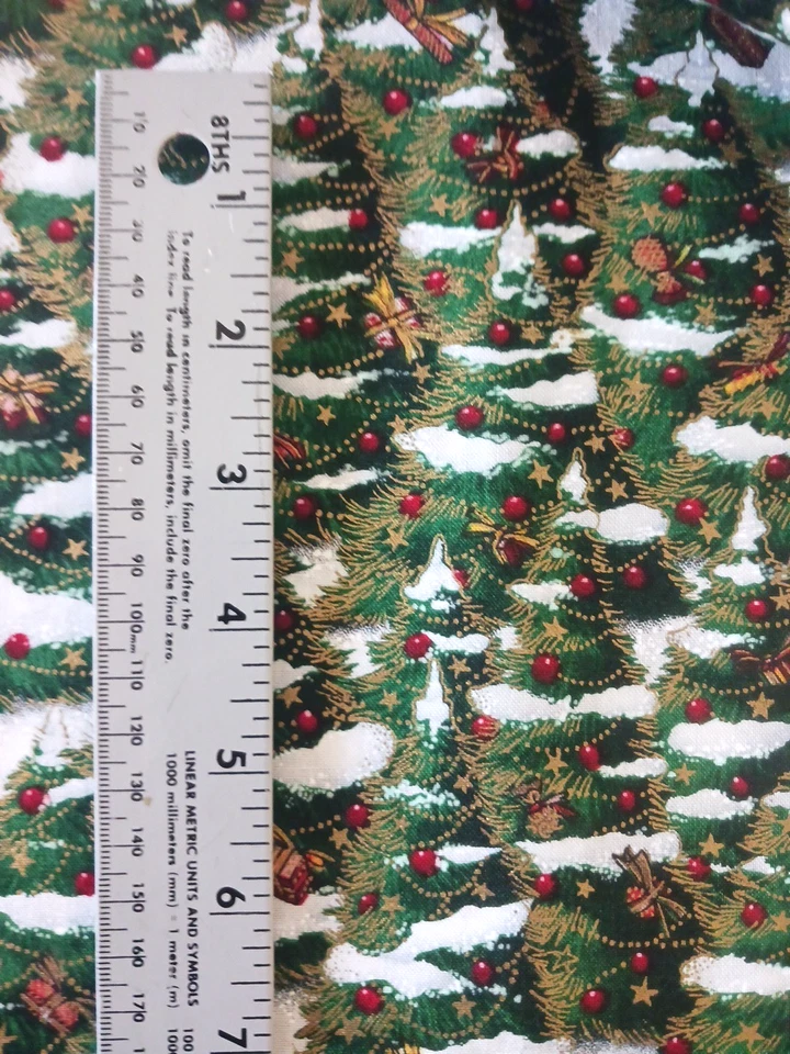 RARE Alexander Henry "gifted trees"   2 Yards *Unwashed/Unused*Christmas/Winter - Image 3 of 4