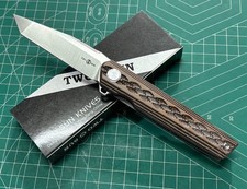 TWOSUN FOLDING KNIFE G10 HANDLE D2 SATIN FINISH TS06-D2-G10