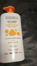 New Evoluderm Nourishing Body Lotion with Carrot Vitamin for Dry Skin 34 Fl Oz