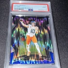 Panini 2024 Select Bo Nix #30 Black & Blue Shock Prizm Rookie PSA 9 Broncos