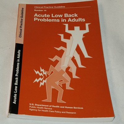 #14 Acute Low Back Problems in Adults Clinical Practice Paperback Book 