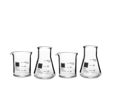 Laboratory Shot Glass Set, Borosilicate Glass Beakers & Flasks with Kiln Fire...