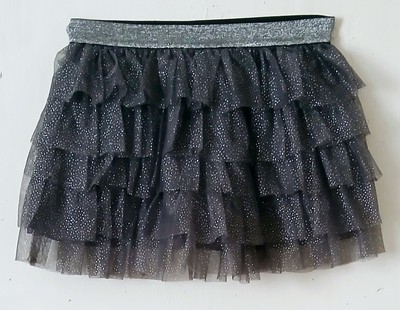 Anthrazitgrau Glitzer Tutu Rock Mädchen Alter 3-4 Stufen Tutu Skrt