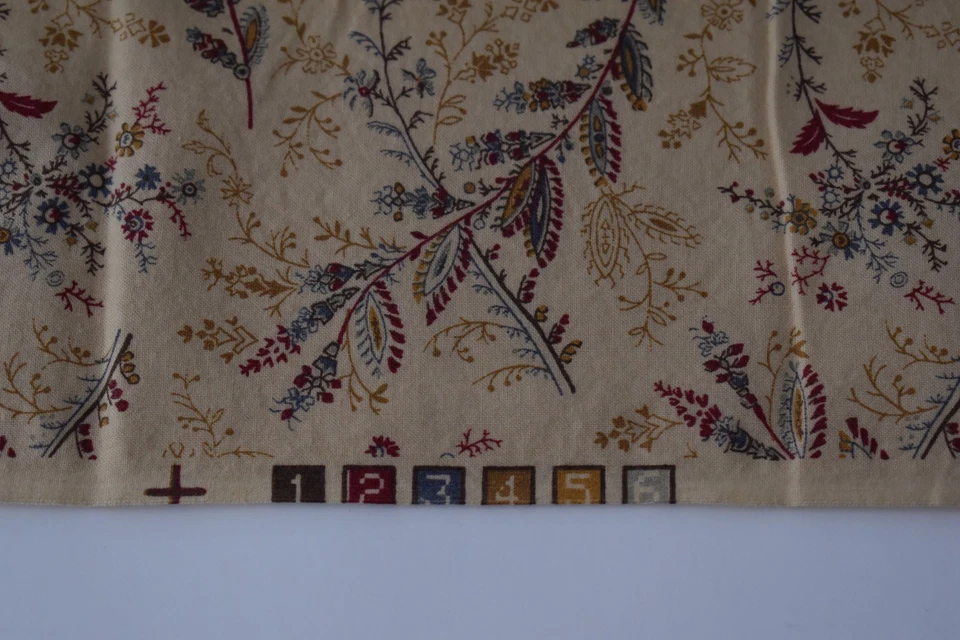 CLASSIC COTTONS 2000 vtg floral fabric 3 yards LEAFY VINE FLORAL reproduction ? - Image 4 of 4