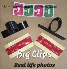 Yes BIG! 2x Number Plate Clips/holders Kit for Larger gap Honeycomb Grills  Big!