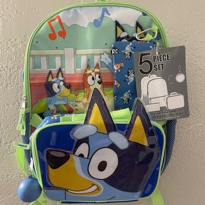 NWT Bluey 5-Piece Backpack Set