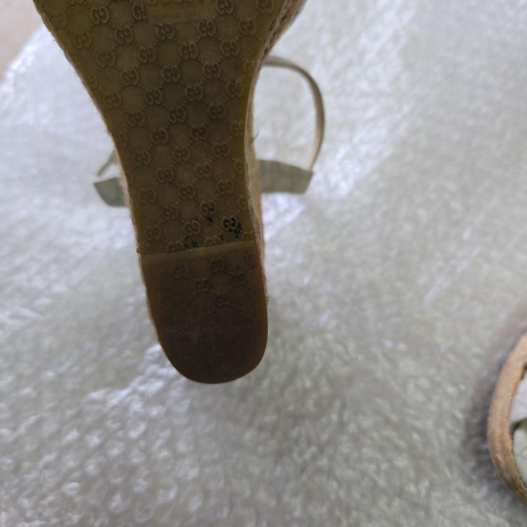 Gucci Cross Strap Mules Sandals Heels Beige Size 36.5 US About6.5 For Women thumbnail 20