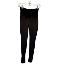 Black Fleece Lined High Waist Leggings Women Size 02 Warm Cozy Winter