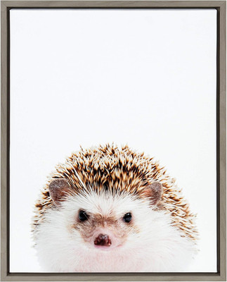 Sylvie Hedgehog Animal Print Portrait Framed Canvas Wall Art by Amy Peterson, 18
