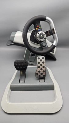 Original Microsoft Xbox 360 Lenkrad mit Pedalen (Hülle angebrochen)