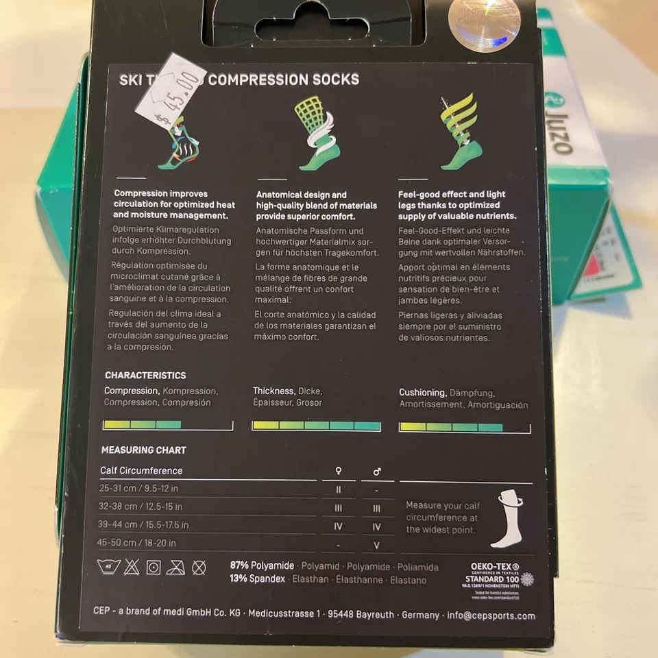 Cep Women's Ski Thermo Compression Socks Pink/Flash Pink Size Small - Image 3 of 4