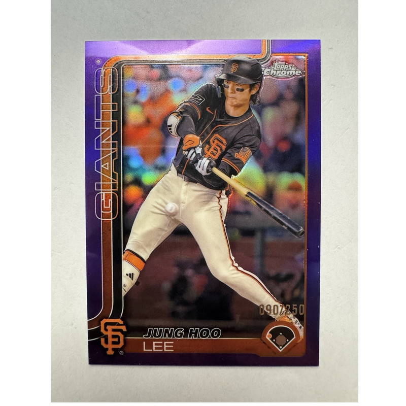Topps 2025 Chrome Purple Refractor Serial Numbered Jung Hoo Lee Giants #119
