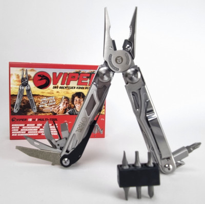 Handwerkzeug Taschenmesser Zange Ultima-Tool Multitool Viper + Bit Set + Taschen