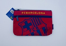 Image of FC Barcelona Pencil Case Navy Blue Large size 22 x 14 cm 2 zipped compartments