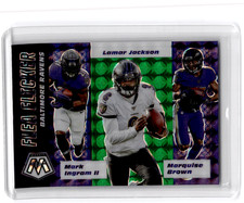 Lamar Jackson 2020 Mosaic GREEN FLEA FLICKER #FF2 Ravens