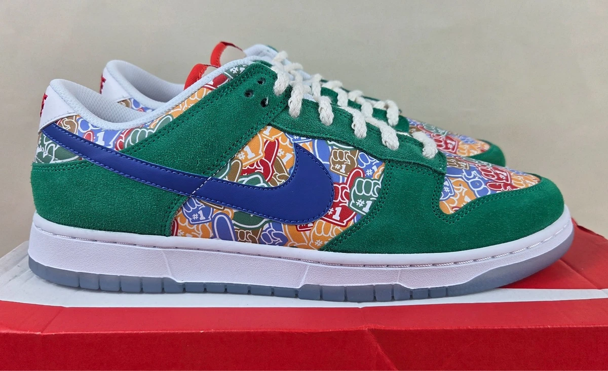 New Nike Dunk Low Foam Finger Green and Blue RARE mens size 12 w/ box Nike Dunk Low  main image 3