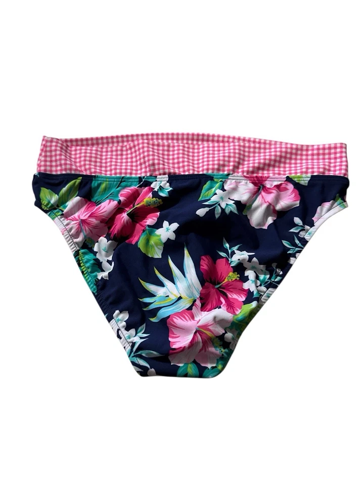 Parte inferior de bikini a cuadros floral multicolor talla 8 Venues para mujer Foto 2 de 3
