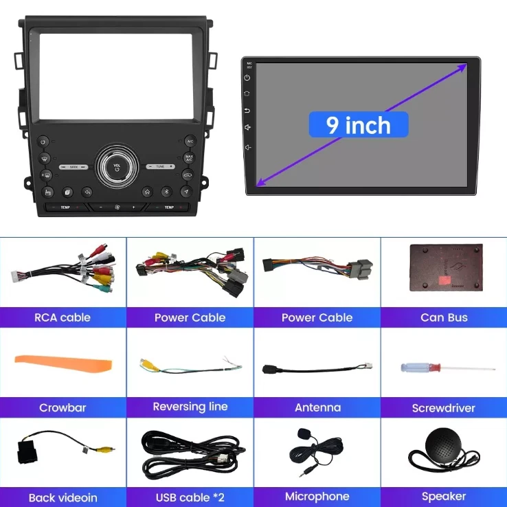  car radio android carplay wifi bt gps ford fusion mondeo 2013-2019 