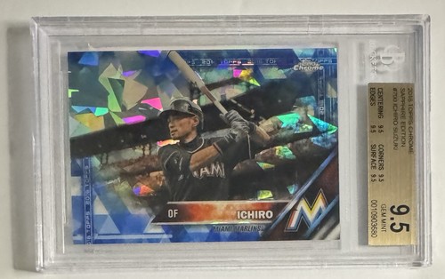 2016 Topps Chrome Sapphire Edition #700 Ichiro Suzuki SP BGS 9.5 TRUE GEM HOF