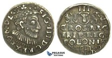 N001, Poland, Sigismund III, 3 Groschen (Trojak) 1590 I/D, Poznan (Posen) Silver