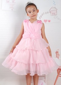 Fleur Robe Fille Robe Soiree Rose Ivoire 3 4 5 6 7 Ans Ebay