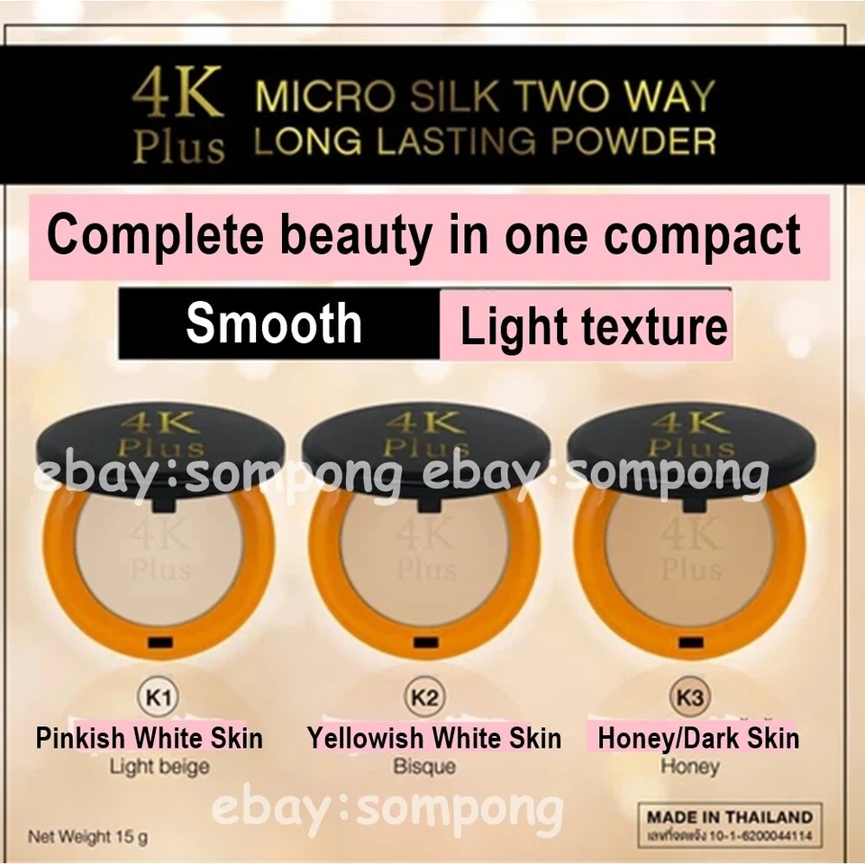 4K Plus Face Foundation Powder Long Lasting Oil-Control Waterproof SPF30 PA++15g - Image 3 of 4