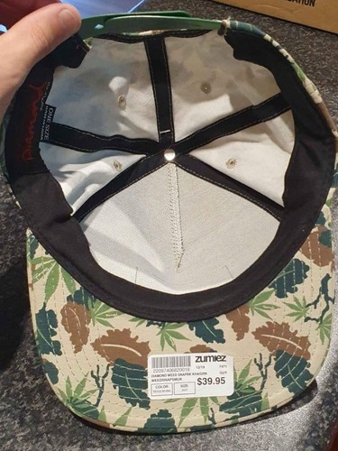 Diamond Supply Co. Beige Floral Green Canvas Adjustsble Snapback Brand New W/Tag - Picture 3 of 4