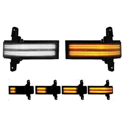 LED Switchback Tow Mirror Signal Light For 2014-2018 Chevy Silverado & GMC Sierra - Smoked Lens