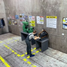 Garage Diorama Macchina Per Molare A Nastro 1/43