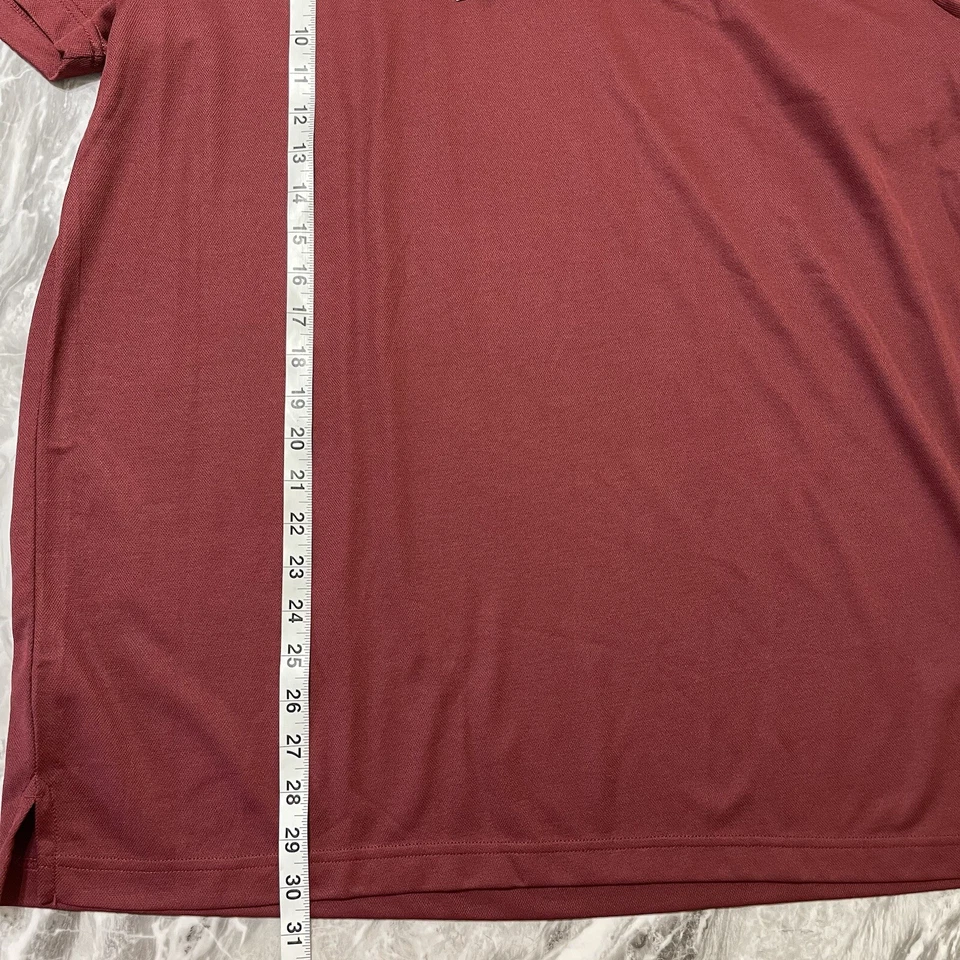 Devon & Jones Polo Shirt Short Sleeve Burgundy Mens Size XL M Knights - Image 4 of 4
