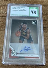 2019-20 Clearly Donruss Rated Rookie RC Auto DeAndre Hunter Under Graded T26