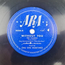 Lou Bring And His Orchestra Without You Two Silhouettes 78 Record Ara 1946 Y