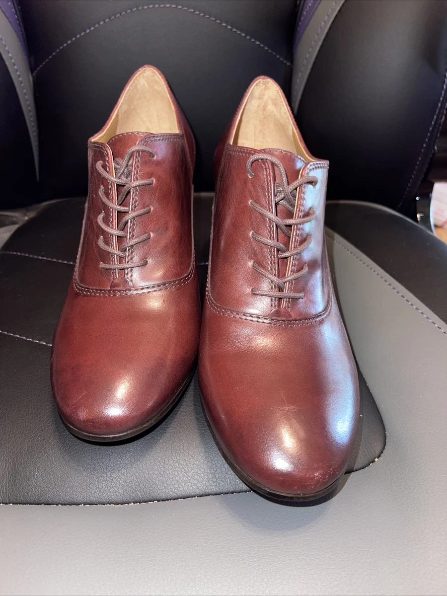 Patricia Nash Mara Block Heel Oxford Women s Shoe Merlot Size 9