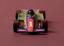 Vintage Hot Wheels Ziploc Promo Thunderstreak Blue/Green 1:64 Car, 1989 