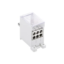 1 Inlet 6 Outlet DIN Rail Terminal Blocks 125A Max Input Distribution Block