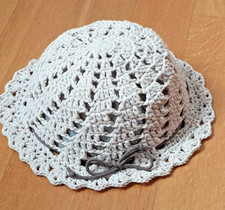 Cappello donna estivo all'uncinetto. Summer Hat crochet. Handmade Cotton.