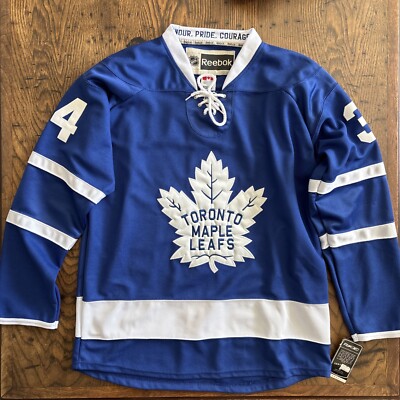 NWT Auston Matthews Toronto Maple Leafs Made In Canada Reebok Jersey Size 48 L