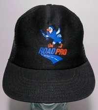 New Vintage 1990s ROAD PRO SERVICE GRAPHIC SNAPBACK TRUCKER HAT CAP MADE IN USA