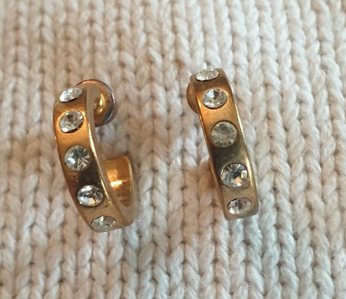Boucles D'oreilles Vintage Fantaisie - Paire Rétro Ancienne - Bon état