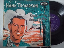LP 25 cm HANK THOMPSON-SONGS OF THE BRAZOS VALLEY-YESTERDAY'S GIRL + 7