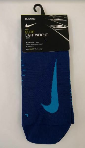 Nike Elite Lightweight Crew Running Royal Blue -Men's size  14-16/32-34 cm